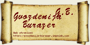 Gvozdenija Burazer vizit kartica